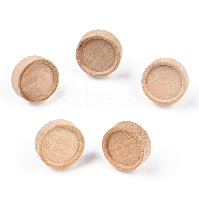 Natural Maple Wood Stud Earring Findings with 316 Stainless Steel Pin WOOD-N016-02-1