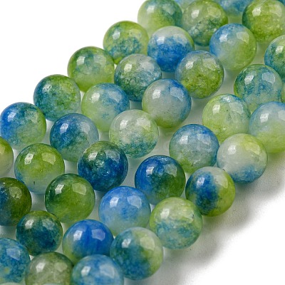 Natural Dyed Yellow Jade Beads Strands G-Q160-A01-01B-1