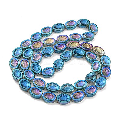 Electroplate Glass Beads Strands EGLA-G037-13A-HR01-1