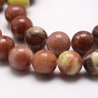 Natural Plum Blossom Jasper Beads Strands X-G-A163-02-6mm-1