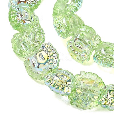 Electroplate Baking Paint Transparent Glass Beads Strands GL-CBA17FF-01D-1