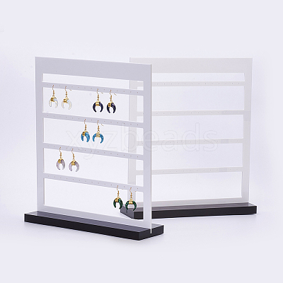 Acrylic Organic Glass Earrings Displays EDIS-F002-01-1