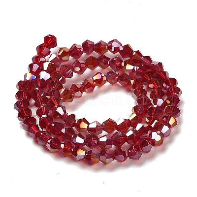 Transparent Electroplate Glass Beads Strands LS-EGLA-A039-T3mm-B27-1