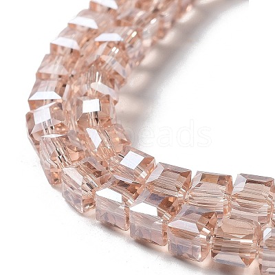 Electroplate Glass Beads Strands EGLA-R030-4x4mm-28-1