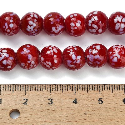 Handmade Lampwork Beads Strands LAMP-H071-01C-04-1