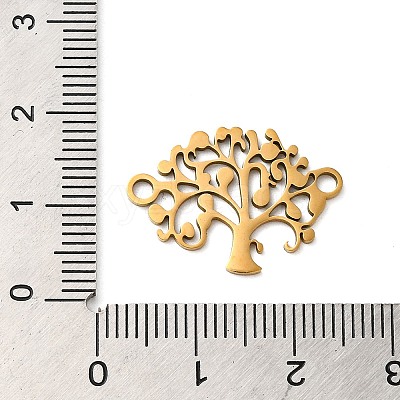 304 Stainless Steel Connector Charms STAS-D013-02C-G-1
