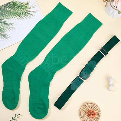 1 Pair Polycotton Solid Color Football Socks AJEW-CL0001-33D-1