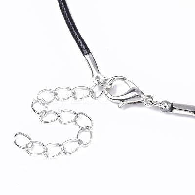Waxed Cotton Cord Necklace Making MAK-S032-1.5mm-B01-1