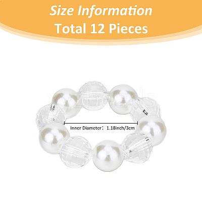 Acrylic Beaeded Napkin Rings AJEW-FH00003-1