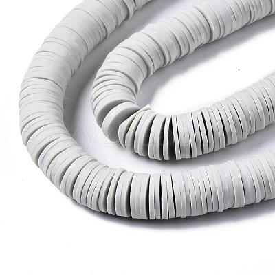 Flat Round Handmade Polymer Clay Beads CLAY-R067-12mm-39-1