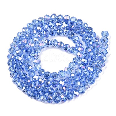 Electroplate Glass Beads Strands EGLA-A044-T4mm-B14-1