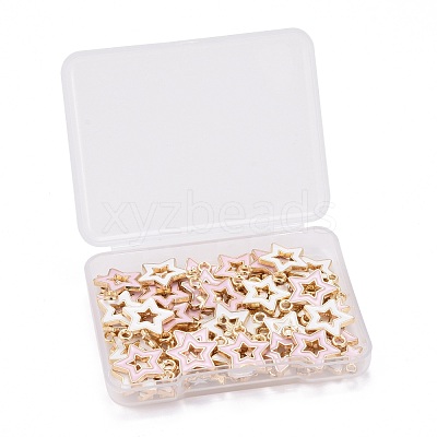 80Pcs 4 Styles Alloy Enamel Pendants ENAM-LS0001-27LG-1