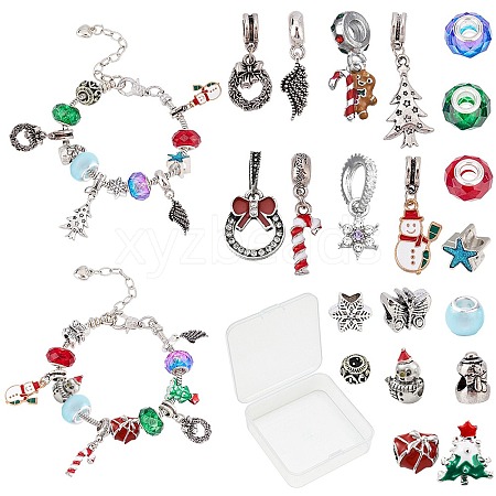 SUNNYCLUE DIY Christmas Bracelet Making Kits DIY-SC0018-84-1