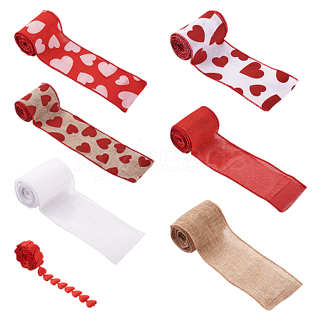 14M 7 Styles Polyester Ribbon SRIB-BT0001-02-1