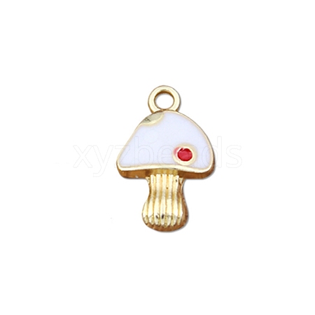 Alloy Enamel Pendants MUSH-PW0001-011A-1