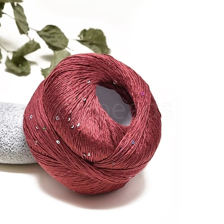 Cotton Fibers Knitting Yarn with Paillette PW-WGD64FF-14-1