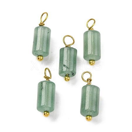 Natural Green Aventurine Cloumn Pendants STAS-H221-04G-01-1