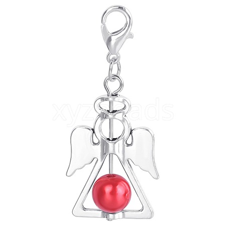 Alloy Angel Pendant Decorations KEYC-PW0009-04D-1