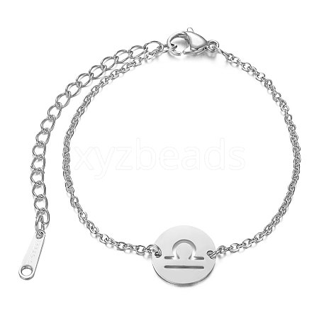 Tarnish Resistant 201 Stainless Steel Link Bracelets STAS-T040-JN009-7-1