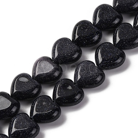 Synthetic Blue Goldstone Beads Strands G-I372-A12-01-1