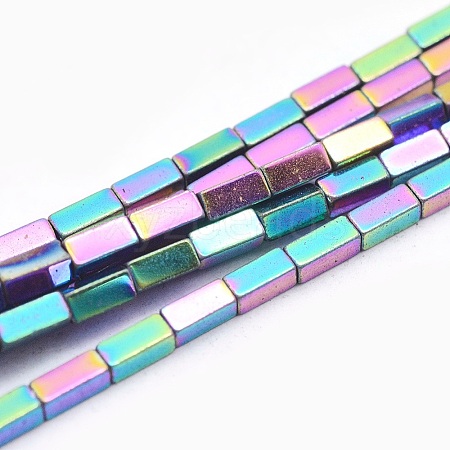 Electroplate Non-magnetic Synthetic Hematite Beads Strands G-L489-A07-1