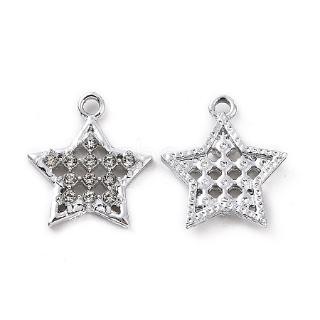 Alloy Crystal Rhinestone Pendants ALRI-H004-21P-1