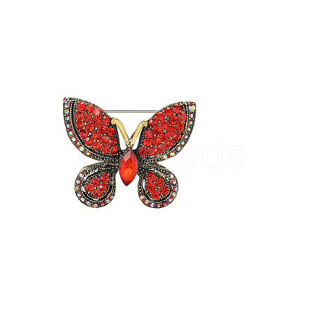 Delicate Rhinestone Butterfly Brooch PW-WGEF749-04-1