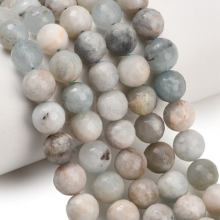 Natural Aquamarine Beads Strands GG-CBA7BB7-A01-10mm-1
