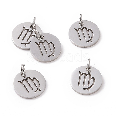 Non-Tarnish 304 Stainless Steel Charms STAS-Q201-T445-6S-1