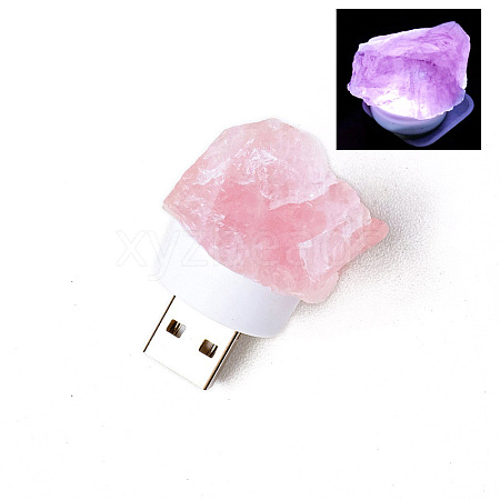 Nuggets Natural Rose Quartz USB Night Light PW-WGC42A4-02-1