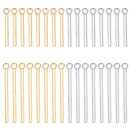 Unicraftale 32Pcs 4 Style 304 Stainless Steel Pendants STAS-UN0044-20-1