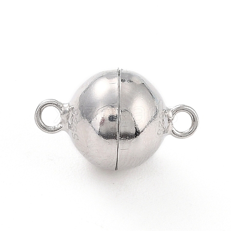 Anti-Tarnish Rhodium Plated 925 Sterling Silver Magnetic Clasps LS-STER-A001-02A-P-1