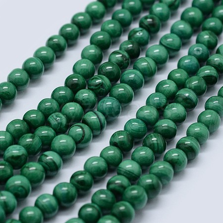 Natural Malachite Beads Strands G-F571-27AB1-12mm-1