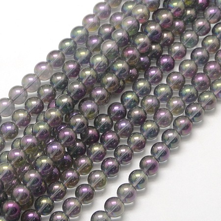 Electroplate Synthetic Quartz Crystal Beads Strands G-P039-05-1