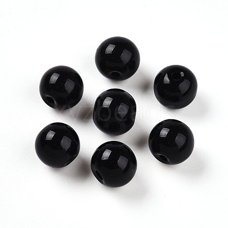 Opaque Solid Color Glass Beads X1-GLAA-N007-10mm-A07-1