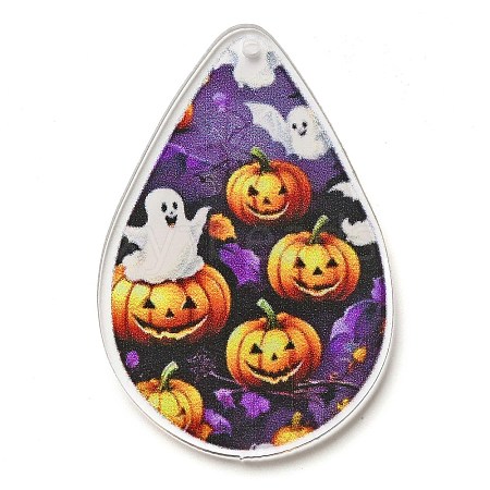 Halloween Theme Opaque Acrylic Pendants SACR-Z004-03H-1