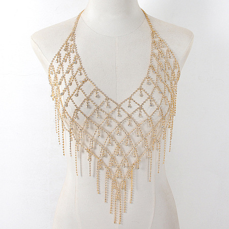 Alloy Full Crystal Rhinestone Mesh Body Chains for Bikini WG36BB6-01-1