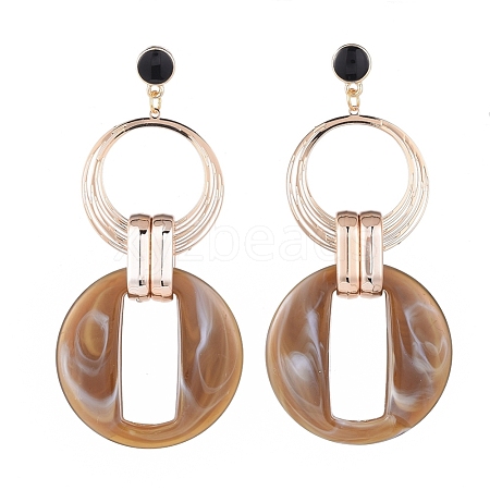 Imitation Gemstone Style Acrylic Dangle Earrings EJEW-JE03673-01-1