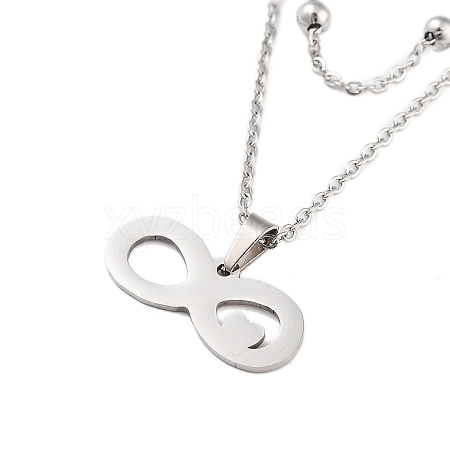 Stainless Steel Pendants Necklaces NJEW-U003-01A-P-1