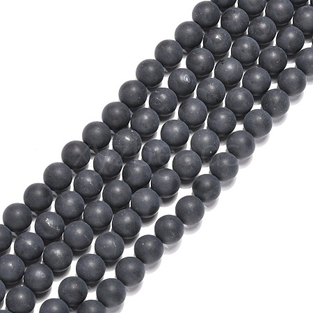 Natural Black Agate Beads Strands G-H1617-1