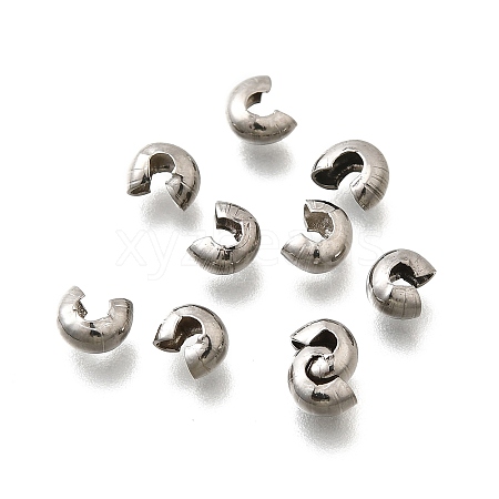 304 Stainless Steel Crimp Beads Covers STAS-P239-34P-04-1