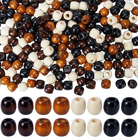 Gorgecraft 200Pcs 4 Colors Natural Wood Beads WOOD-GF0002-03-1