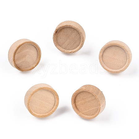 Natural Maple Wood Stud Earring Findings with 316 Stainless Steel Pin WOOD-N016-02-1