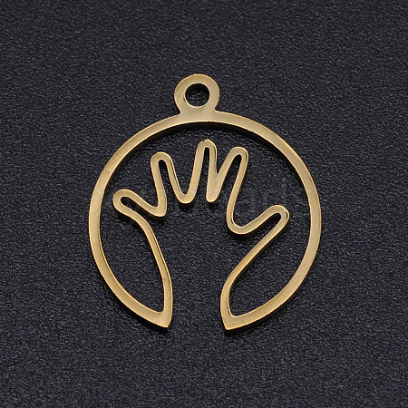 201 Stainless Steel Laser Cut Pendants STAS-S105-T895-2-1