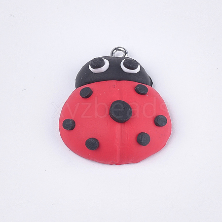 Handmade Polymer Clay Pendants CLAY-S093-09-1