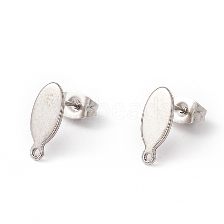 Non-Tarnish 201 Stainless Steel Stud Earring Findings EJEW-A071-28P-1