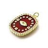 Brass Micro Pave Cubic Zirconia Pendants KK-U072-40A-G-3