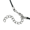 Braided Glass Seed Bead Spider Pendant Necklaces NJEW-MZ00036-7