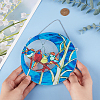 Four Birds Acrylic Suncatchers AJEW-WH0258-459-5