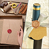 1Pc Golden Tone Brass Wax Seal Stamp Heads with Bamboo Stick Shaped Handles STAM-CP0001-05P-7